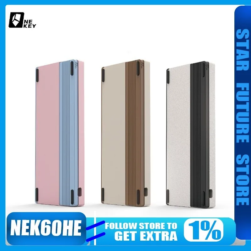 NEK60HE Minimalist Aluminum Keyboard Shell for GH60 Wooting60HE/GT60/HM MP6+MAD60 AULA Win60/HE Small Night Design Gaming Access