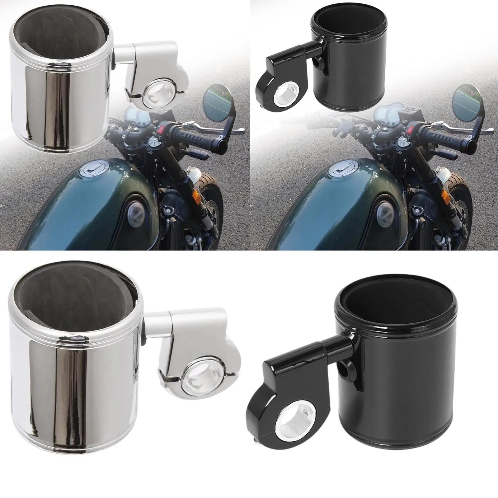 

Metal Adjustable Motorcycle Cup Holder Universal Drink Bottle Mount Handlebar Rack Easy Installation for Bikers