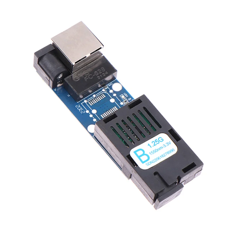 Mini Gigabit Fiber Optical Media Converter 10/100/1000Mbps Single Mode 3Km UPC/APC SC-Port