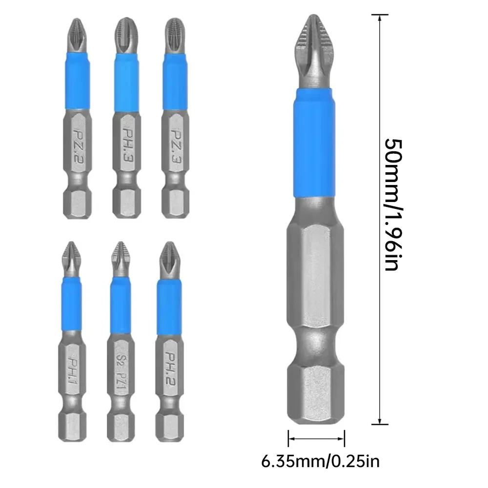 6Pcs Screwdriver Bits 1/4