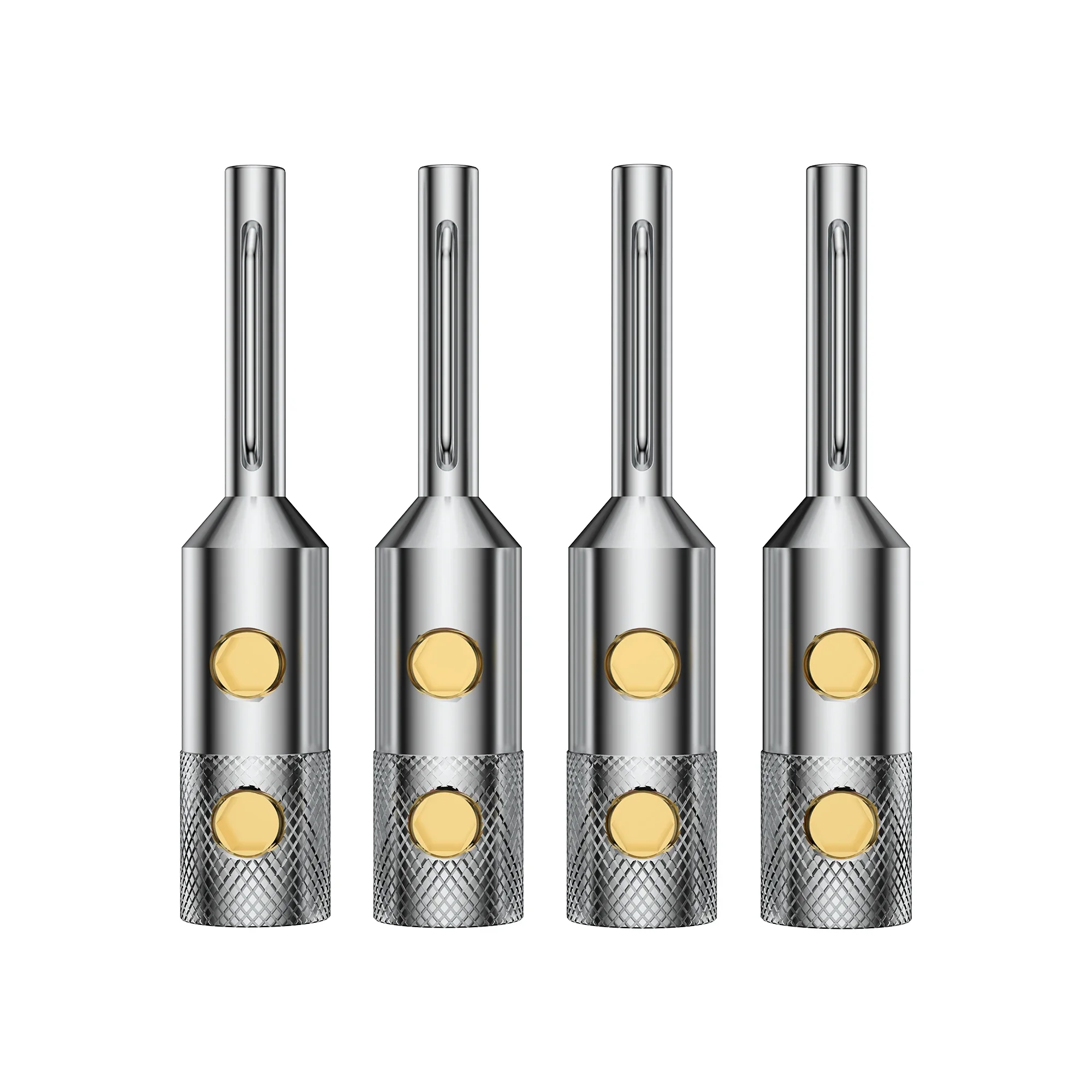 Viborg VB401R Pure Copper Rhodium Plated Banana Plug Speaker Cable Plug 4PCS