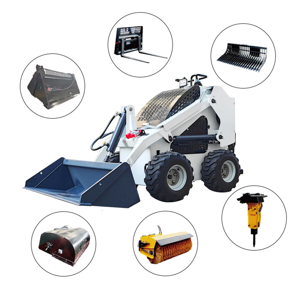 

Fast Delivery Skid Steer Loader Multifunctional Hydraulic Compact Skid Steer Loader With Attachment