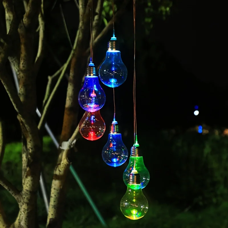 Solar Bulb Wind Chimes Lights Outdoor Waterproof Solar Lamp Christmas Decor for Outdoor Garden Tree Balcony Yard Gardening Gift