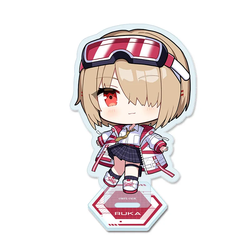 Anime Heaven Burns Red Cyberpunk Version Q-Style Asakura Karen Acrylic Stand Model Plate Keychains Desk Decor
