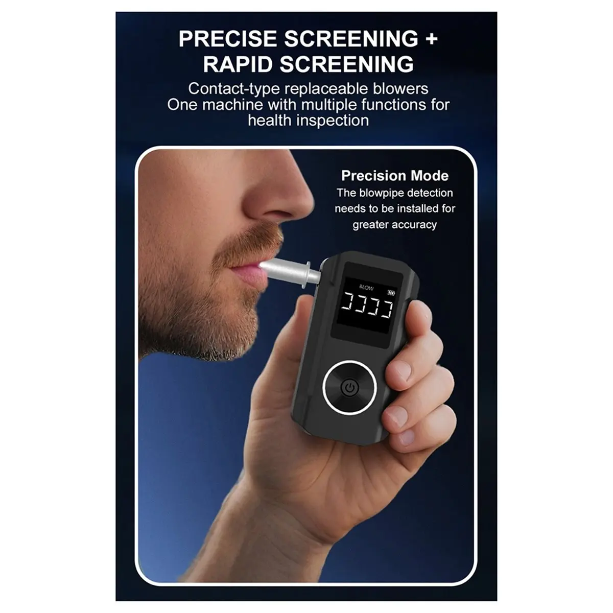 fitfit New Alcohol Tester Portable Alcohol Tester - High-Precision Breathalyzer for Drunk Driving Detection