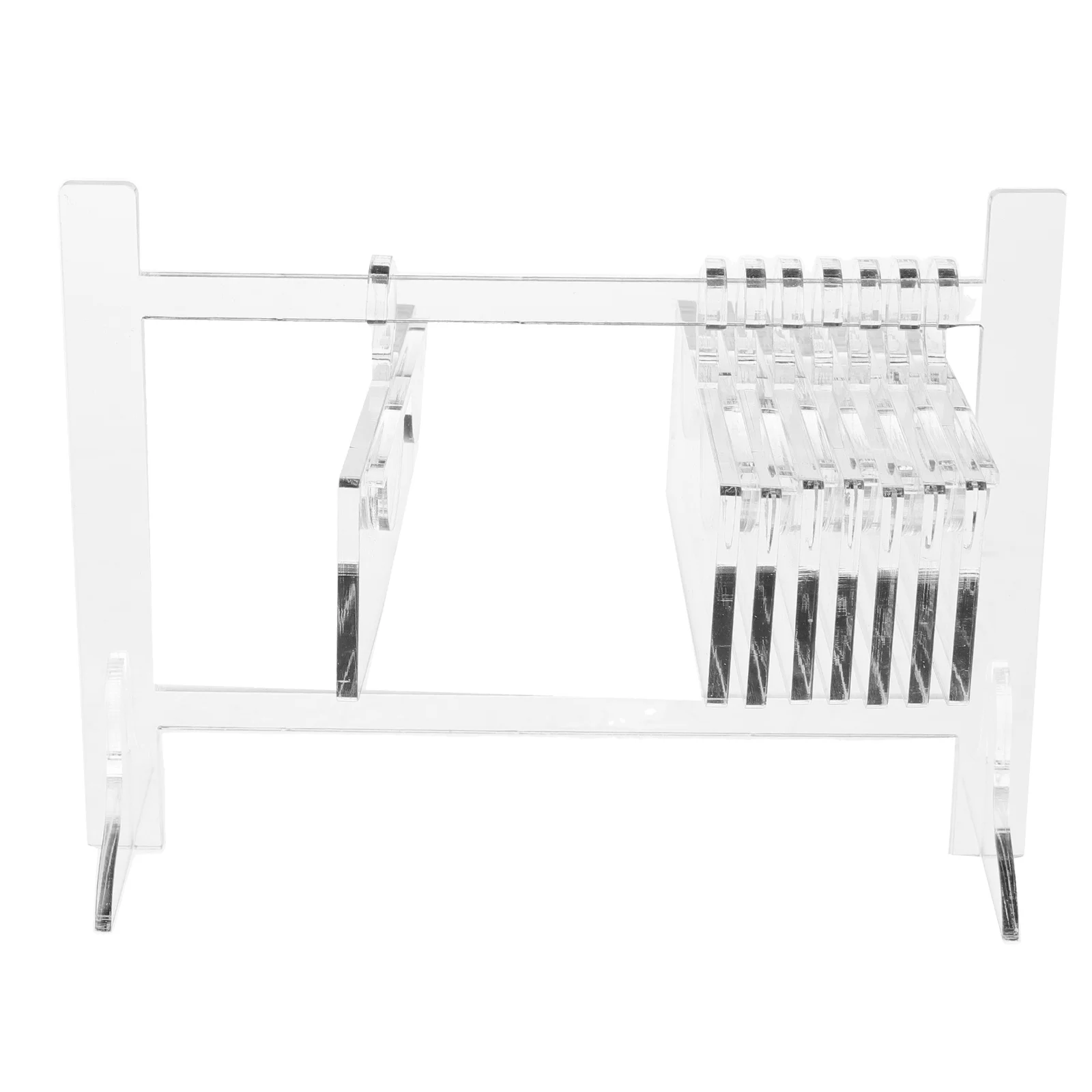 Acrylic Lash Display Rack Transparent Lash Organizer Hanger Shape Space-Saving Eyelash Storage Rack for False Grafted Lashes