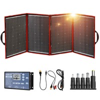 Dokio Flexible Foldable 200W(50Wx4) Mono Solar Panel High Power Portable Solar Panel For RV&Boat&Travel Solar Panel China