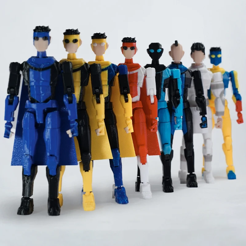 3D Printed Invincible Series All Toys Action Figures Anime Model Lucky Dummy 13 Superheroes Multi-Jointed Toy Ornaments Gifts