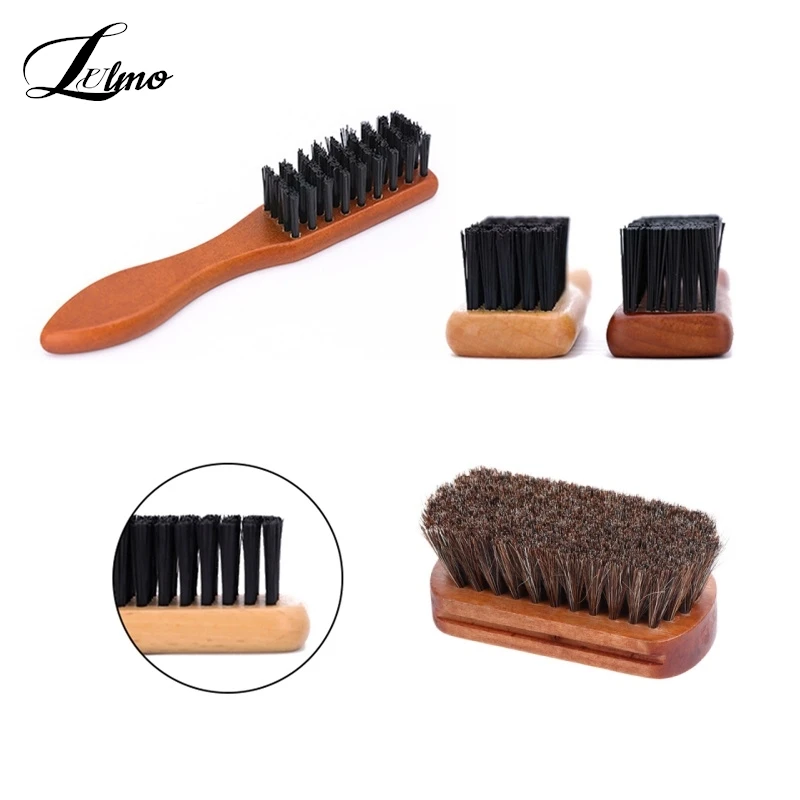 Brosse à Chaussures en Poils de Cochon pour Pantoufles, Nettoyeur de Bottes avec Manche en Bois, Utile