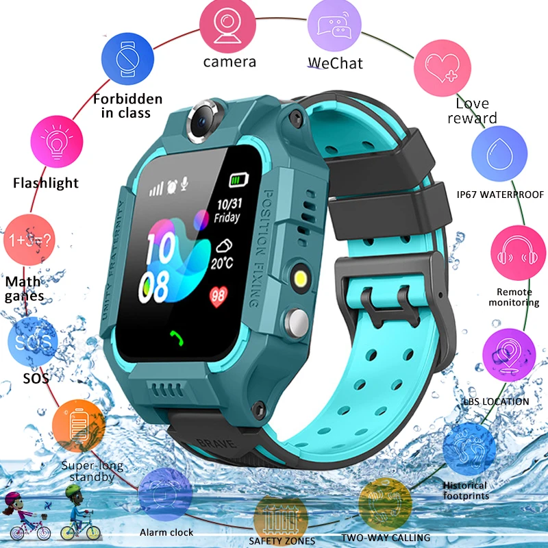 Kids Watch Child SOS Call Phone Children's Wrist Watch use Sim Card Photo Waterproof IP67 Smart Watch Kids Gift For IOS Android