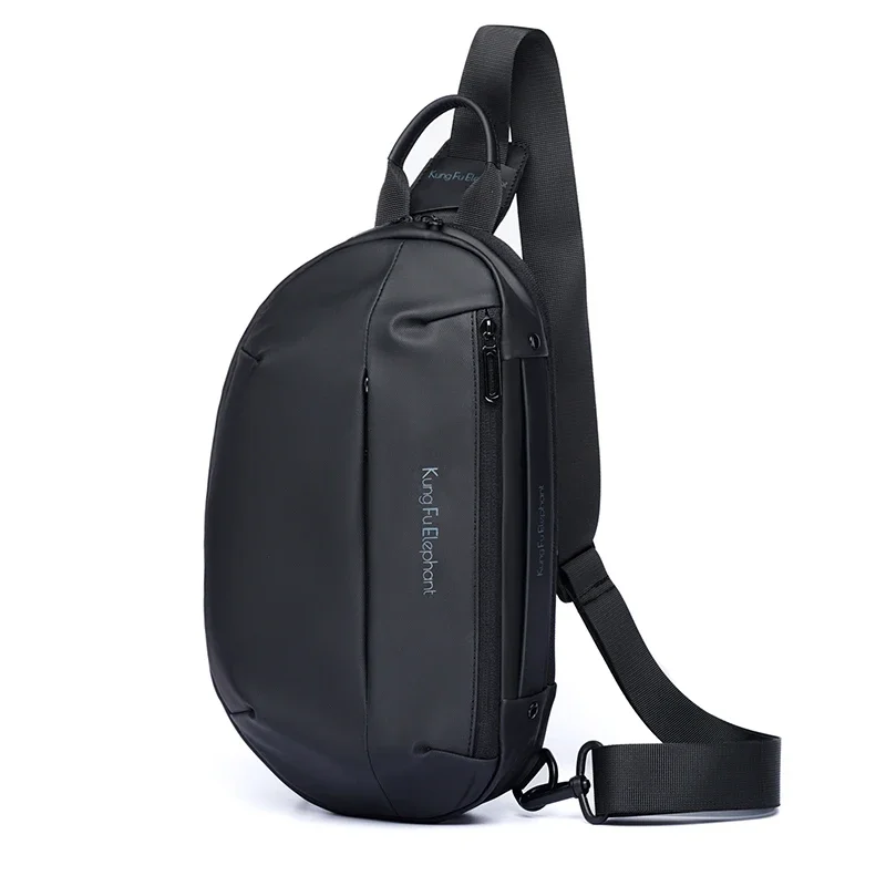 Bange-Bolso de pecho multifunción de gran capacidad para hombre, bandolera informal impermeable con USB, mochila de viaje