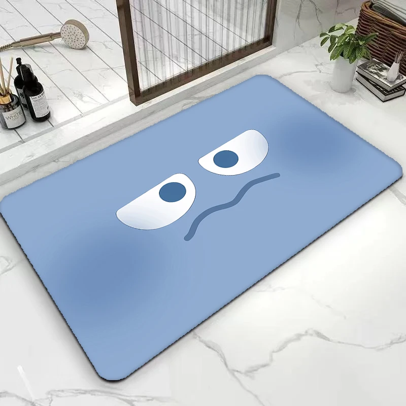 Cute Funny Expression Carpet Living Room Bedroom Bathroom Floor Mat Home Decoration Corridor Balcony Non-slip Door Mat