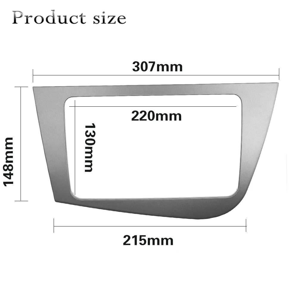 Double 2 Din Fascia For Seat Leon LHD Radio GPS Stereo Radio Panel Dash Mounting Installation Trim Kit Face Frame Bezel