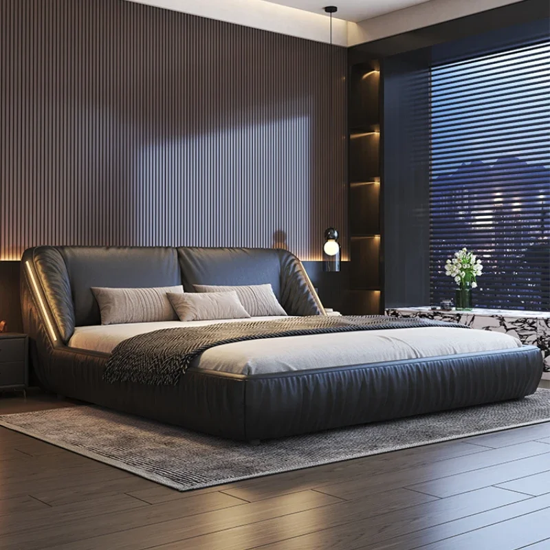 

Princess Luxury Black Double Bed Frame House Modern Elegant Villa Adults Bed Queen Size Letto Matrimoniale Furniture Home