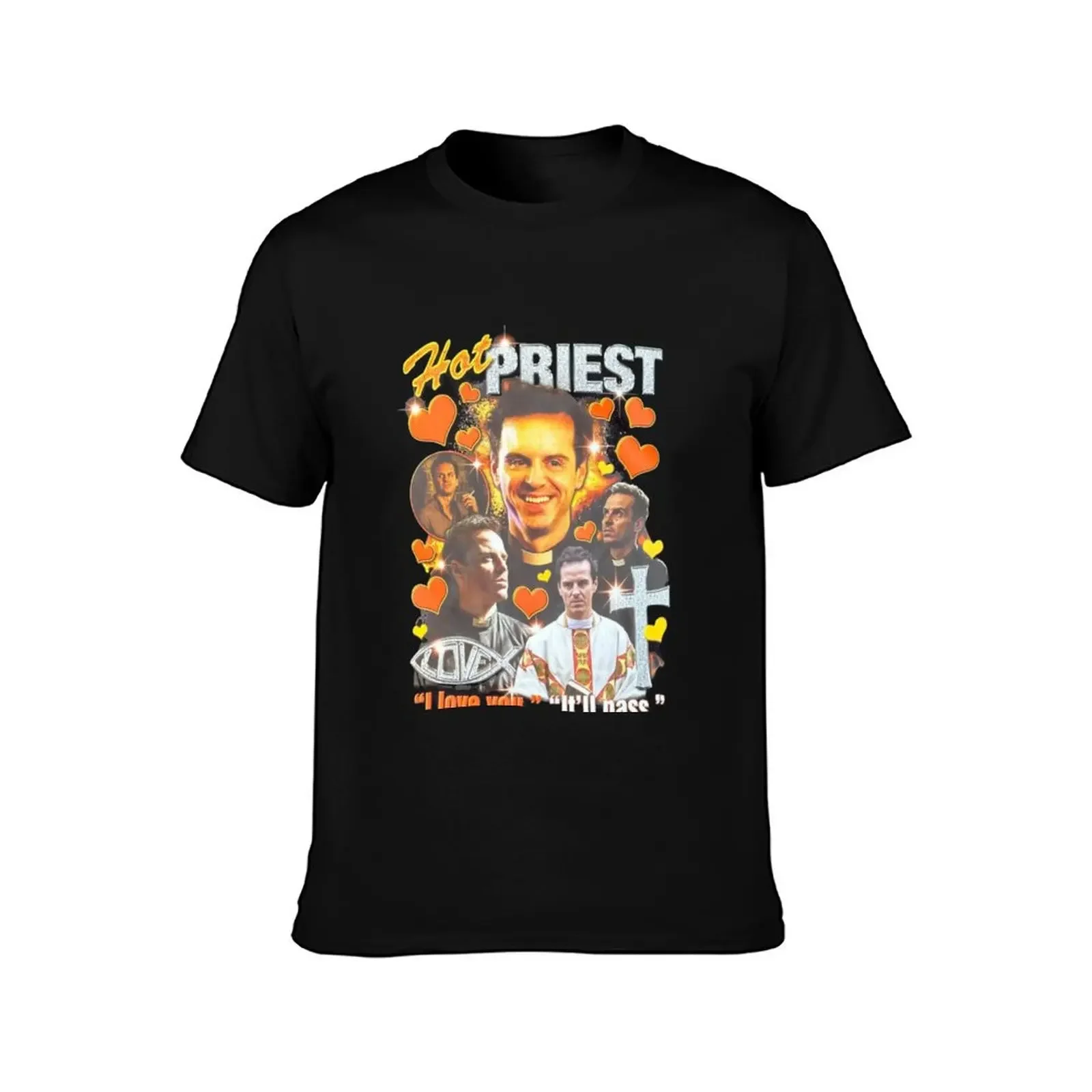 FLEABAG HOT PRIEST T-Shirt rapper graphic tees anime t shirts oversized t shirt man clothes Men's t shirts