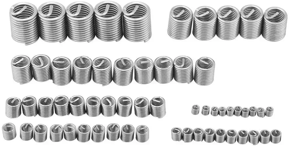 60 Pcs Stainless Steel Wire Thread Repair Insert Assortment Helicoil Repair Kit With M5 M6 M8 M10 Helicoil Type