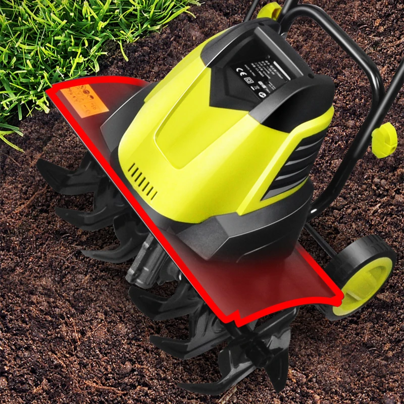 Imagem -05 - Elétrico de Pequena Escala Escarificador Arado Jardim Multifuncional Cultivador Giratório Cultivador Bulldozer Electric Tiller 2400w