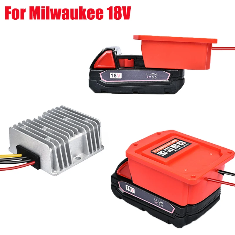 

DIY Step-Down Adapter Compatible with For Milwaukee 18V Lithium Batteries Automatic Step-Up/Step-Down Converter for DIY Projects