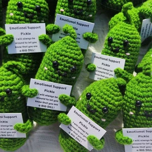 دمية أفخم مصنوعة يدويا مع رسالة إيجابية لطيف محبوك الخيار عيد الحب هدية عيد ميلاد رأس السنة الجديدة للأطفال والأزواج الأكثر مبيعا 8 دمية صينية لطيفة - No5