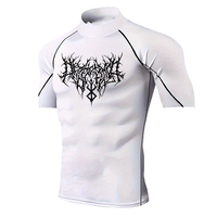 Milk Silk Fitness T-shirt Men's Muscle Gym Compression Sportswear Quick-drying Breathable Sports Bottoming Shirt S-3XL