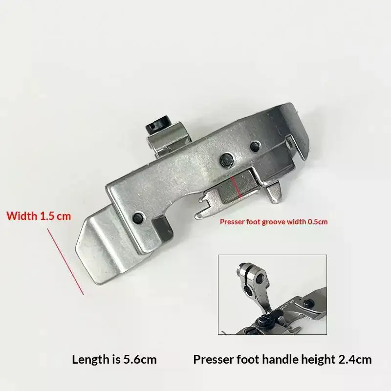 208730 Narrow Tongue 1/4 Inch Elastic Presser Foot For 4 Thread Overlock Sewing Machine Fit M732 M752 JACK JK788
