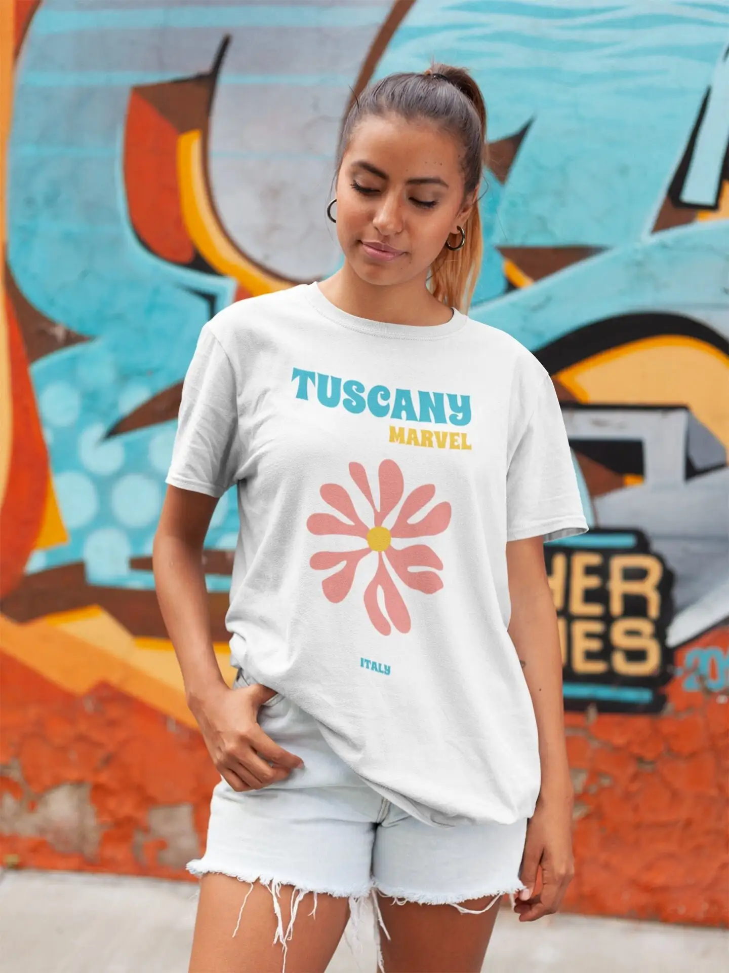 Tuscany T Shirt Bohemia Summer Pop Art S For Her Italy Retro Tumblr Aesthetic Clothing