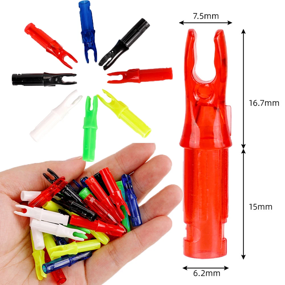 60 قطعة Nocks إدراج ID6.2mm السهم رمح ذيول نصائح البلاستيك الرماية قوس الصيد الكربون السهم رمح DIY التبعي #2