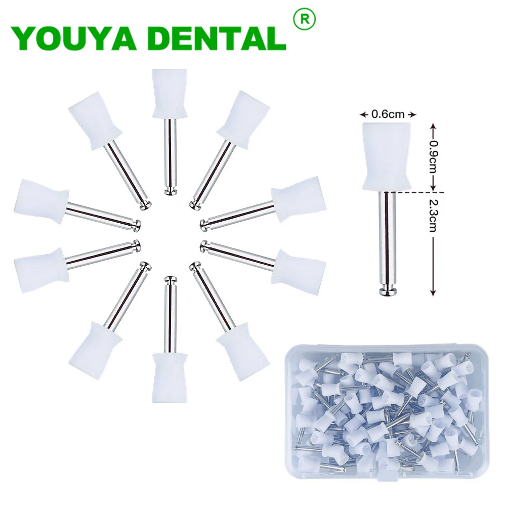 100pcs/Box Dental Polishing Cup Latch Type Rubber Tooth Polish Brush Prophy Cup For Low Speed Handpiece Dentistry Lab Materials