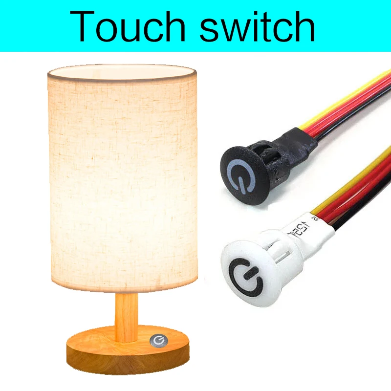 DC 5V 12V 24V Touch Sensor Switch, Hole Spacing 10mm 13mm 16mm Smart Home LED Light with Dimmer Hidden Installation Touch Switch