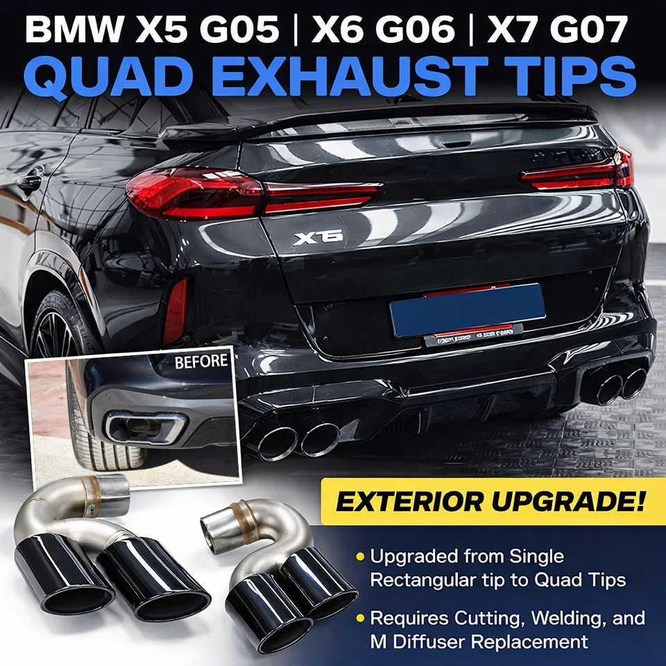 エキゾーストマフラーチップ 用 X5 G05 X6 G06 X7 G07 2019-2022 M60