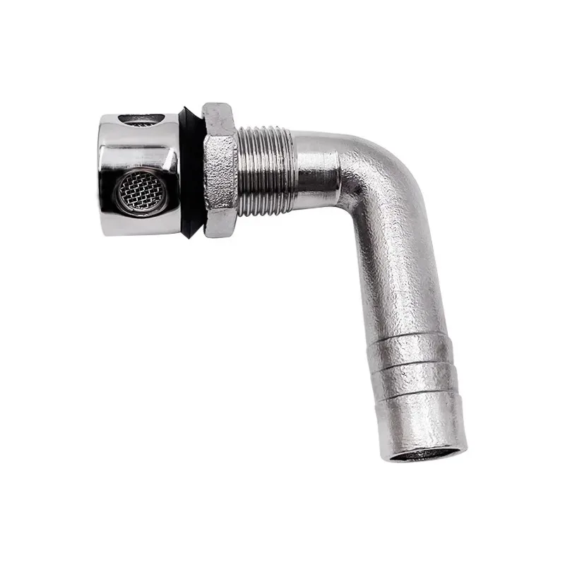 16mm Curved Hole Stainless Steel 316 Precision Casting 90 Degree Boat Fuel Tank Thru Hull Vent Marine Fuel Breather Vent