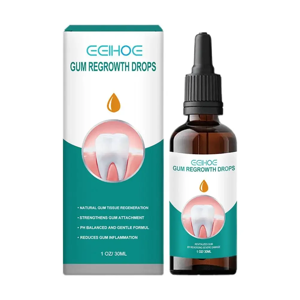 Gotas de rebrota da gengiva periodontal, Gotas bucais, Sangramento Tratamento Limpo, Dor Má Respiração, Cuidado Oral, Antibactérias, 30ml