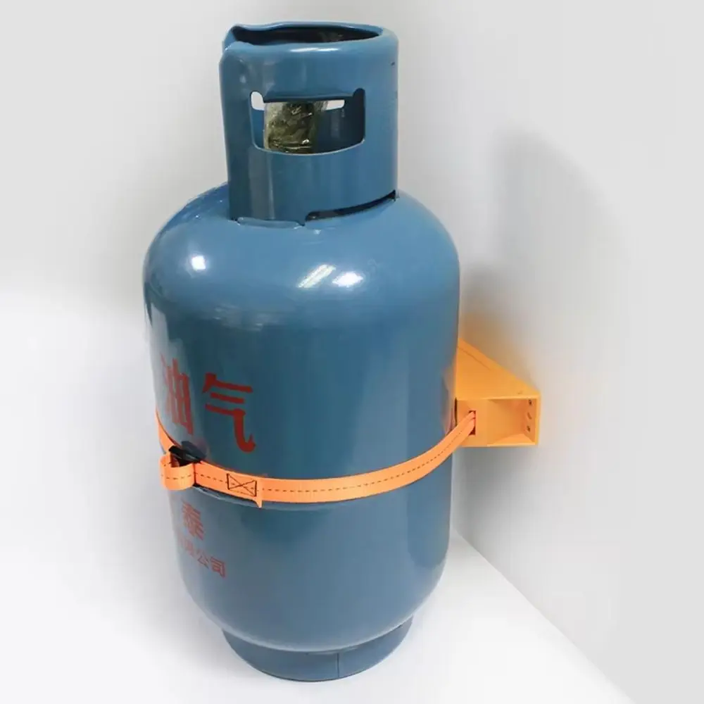 Durable ABS Propane Tank Holder Stable Safety Belt Supported Wall Mounted Bracket Heavy Duty Wall-Mounted