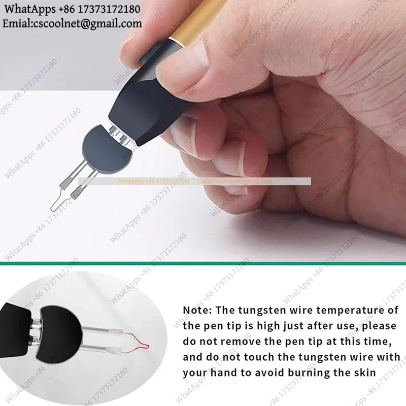 Cordless Thread Burner Pen Burning Tool With 5 Replacement Tips For Finishing Bead Weaving Stringing