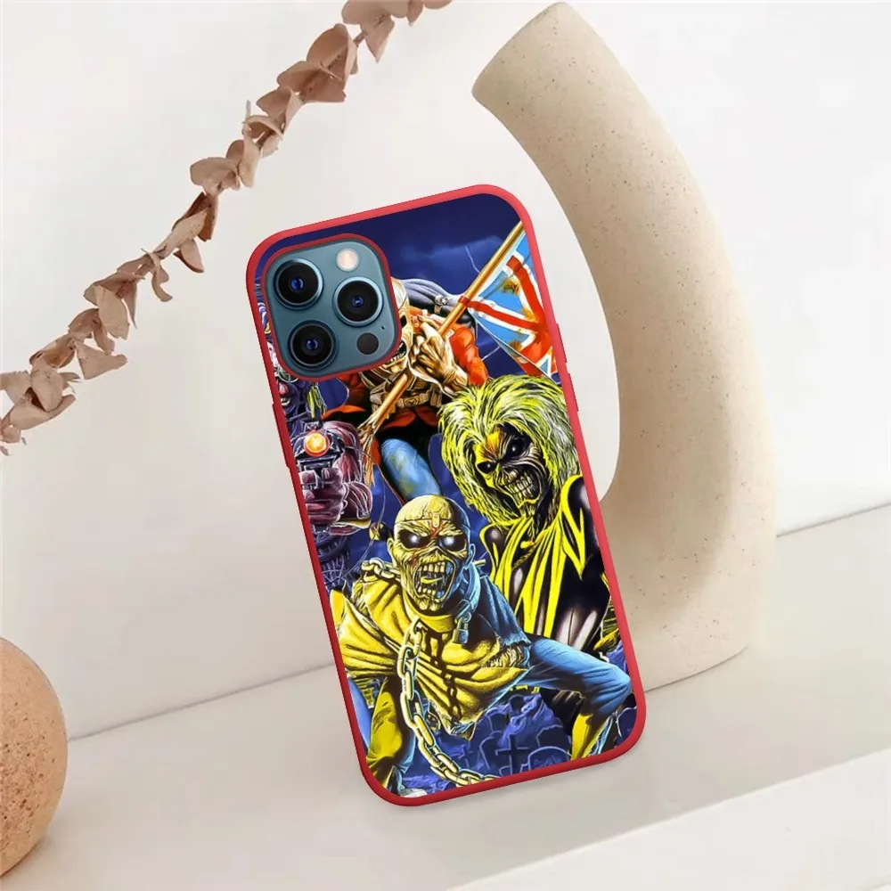 

I-IronS Rock M-Maiden Band Phone Case For IPhone 14 11 12 13 Mini Pro Xs Max 8 7 6 6S Plus X XR Solid Candy Color Case