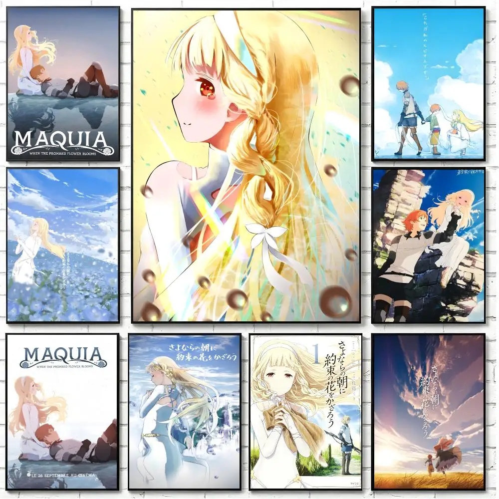 Maquia When the Promised Flower Blooms Poster Poster HD Printing Cozy Healing Style Wall Art Home Decor For Living Room Gift