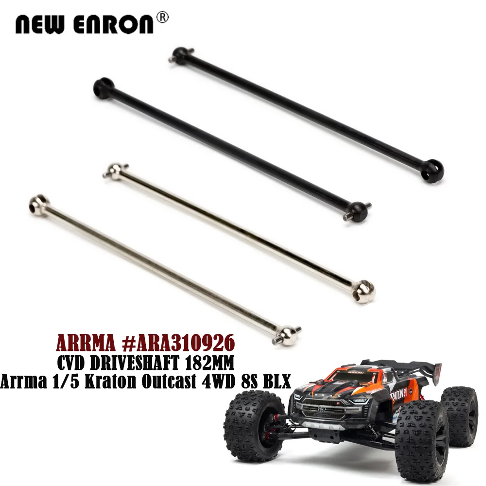 2/4Pc Dog Bone ARA310926 Steel Front Rear 182mm CVD Driveshaft Drive shafts for RC Car Parts Arrma 1/5 Kraton Outcast 4WD 8S BLX