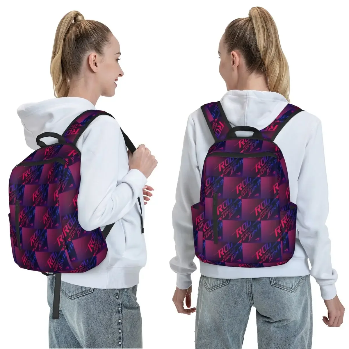 Join The Republic Of Gamers Rog Asu Backpack Daypack Kids BookBag School Bag Shoulder Bags for Men Women