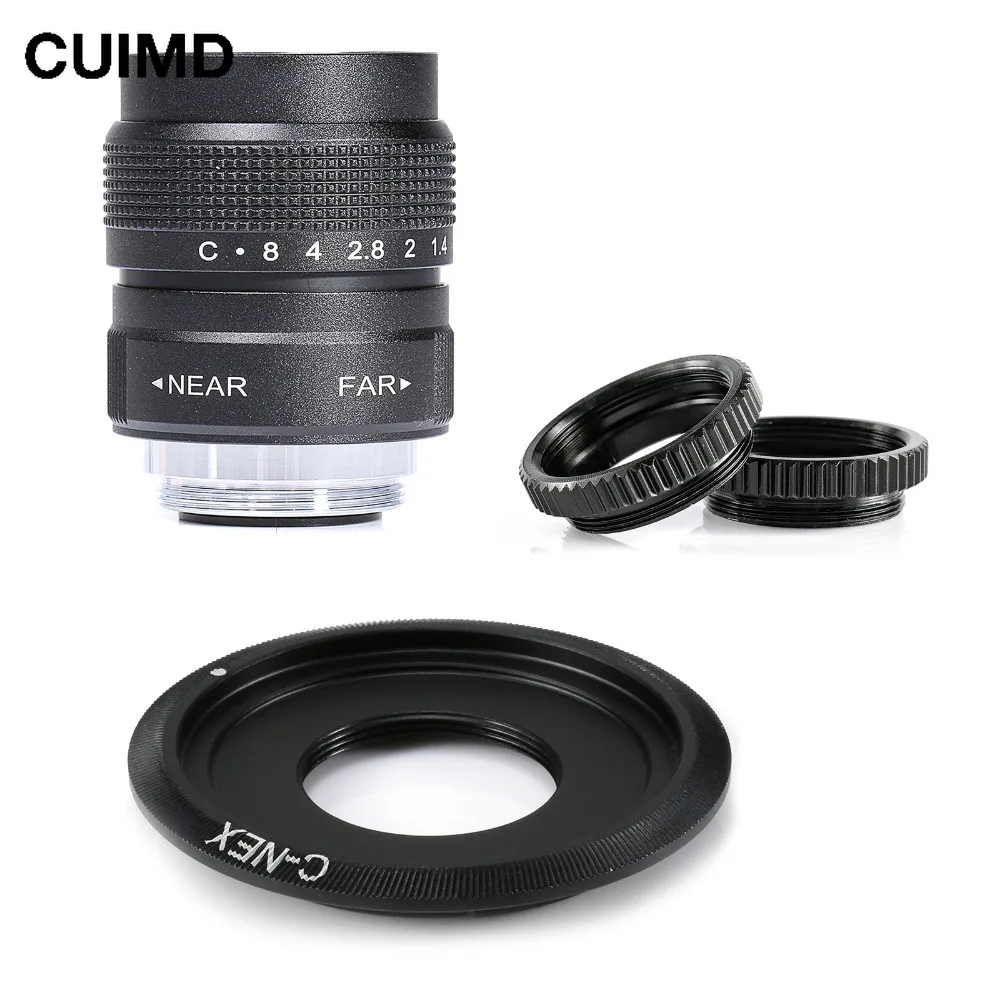 

25mm F1.4 CCTV TV lens +C-NEX Mount Ring for Sony NEX3 NEX-C3 NEX-F3 NEX-5 NEX-5N NEX-5R NEX-5T NEX6 NEX7 A6000 camera