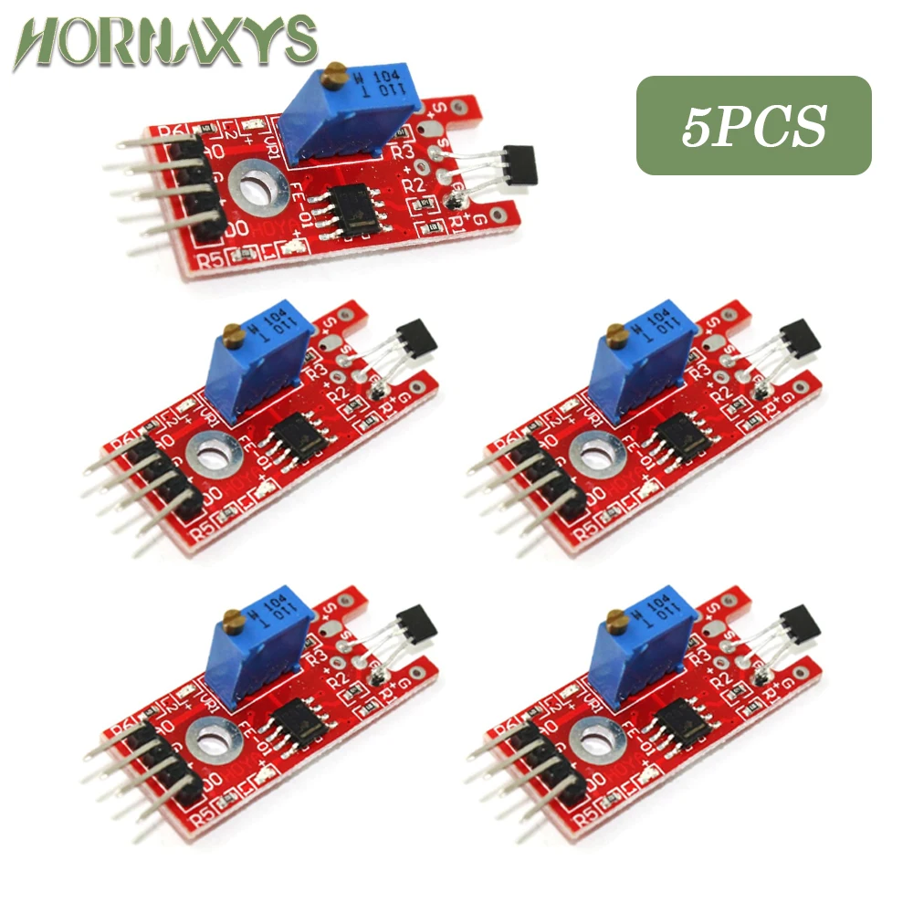 5/10pcs KY-024 Linear Magnetic Hall Sensor Board Switch Speed Counting Hall Sensors Module For Arduino Diy KY024 Hall Sensor