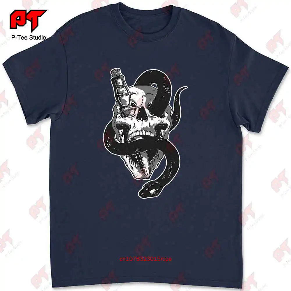 Cool Skull Head With Knife & Snake T-shirt EP8U