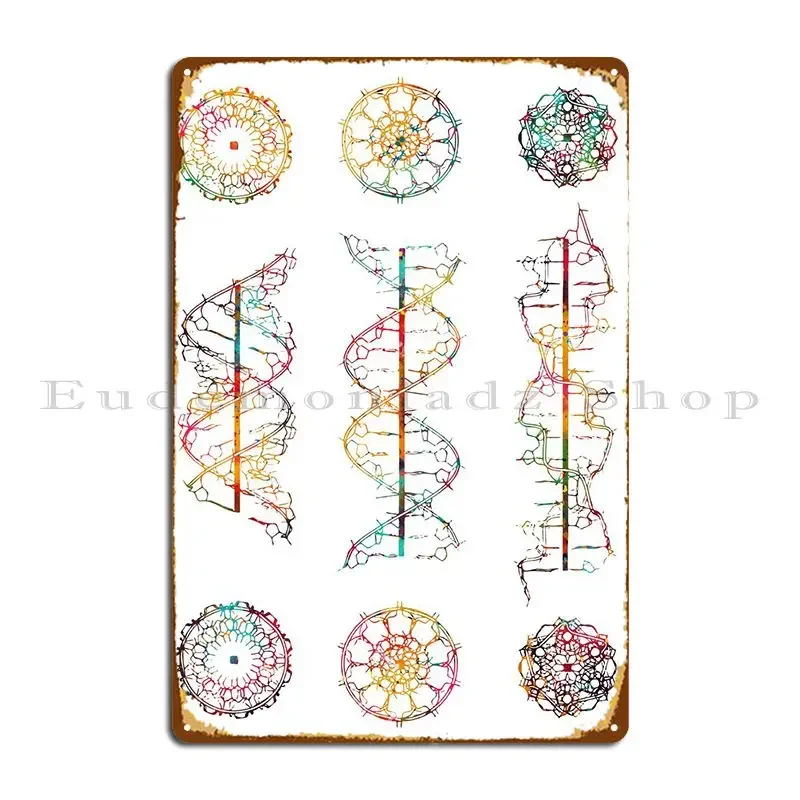 Dna Helix Conformation Metal Sign Printing Kitchen Cinema Customize Club Tin Sign Poster