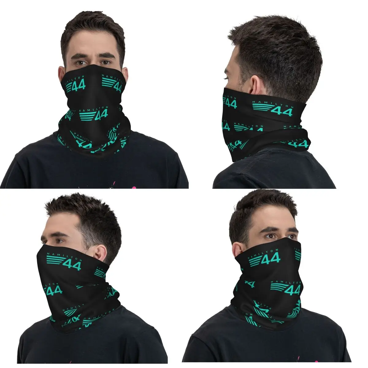 Lewis Hamilton 44 - F1 Bandana Neck Gaiter Printed Mask Scarf Warm Headband Riding For Men Women Adult Windproof