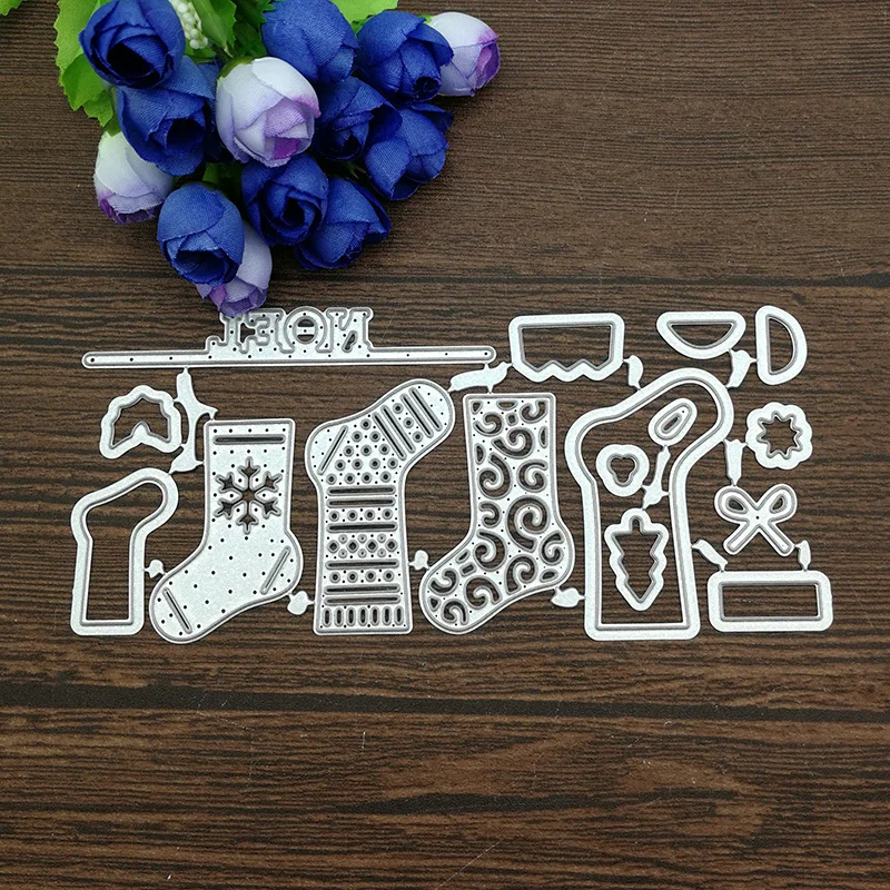 Torebki świąteczne wykrojniki do metalu szablon do wytłaczania Scrapbooking szablon dziurkacz