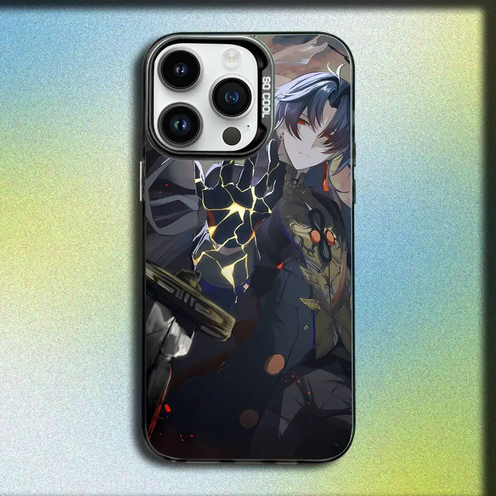 حافظة هاتف H-Honkai Star Rail B-Blade لهاتف iPhone 17,16,15,14,13,12,11,Pro,Max,Plus,E,SE4,Air,Mini Black IMD Box #6