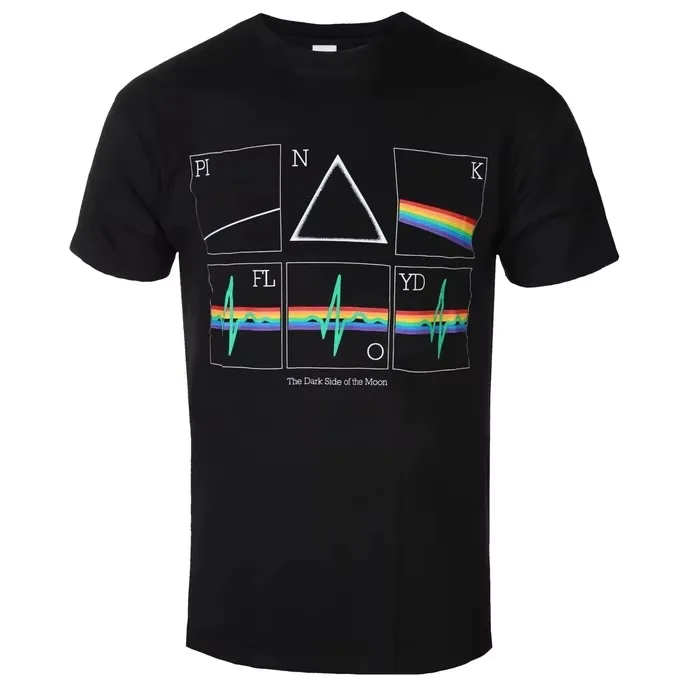 Pink Floyd Dark Side of The Moon Heartbeat Prism Graphic T-Shirt Cotton Men Women Streetwear Tee