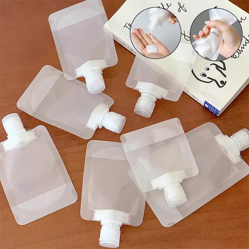 Kit com 3 Bolsas de Embalagem para Viagem, Frascos Portáteis para Limpador Facial, Embalagens para Cosméticos de Viagem