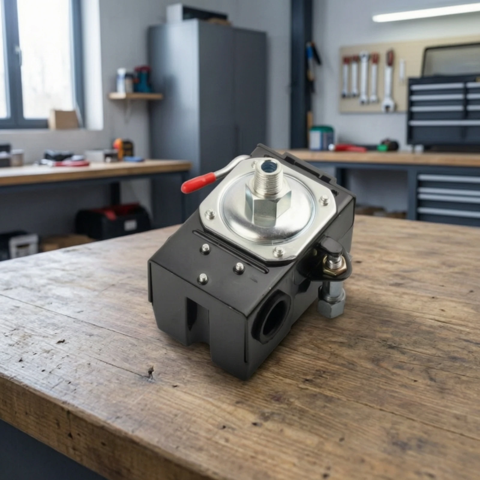 Horizontal Handle Air Compressor Pressure Switch with Manual Lever and Screw Terminals for Air Pump Systems