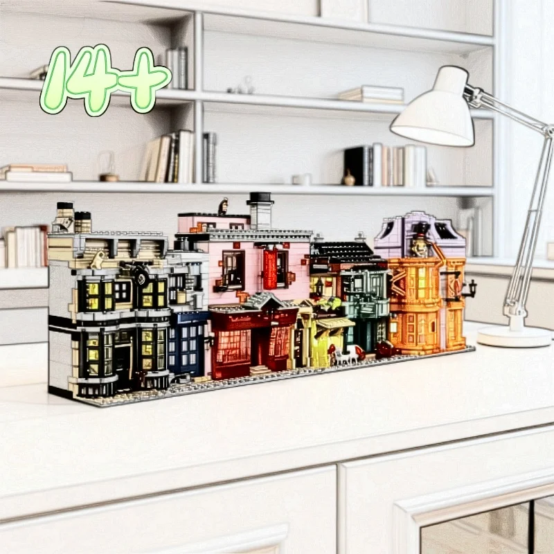 

Building Blocks Model Toy 5544pcs Movie Game Harry Wizarding World Shops Diagon Alley Christmas Birthday Gifts