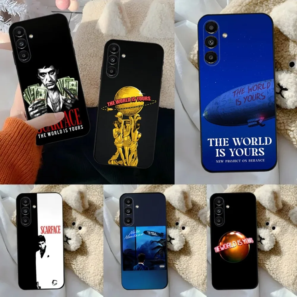 Scarfaces The World Is Yours   Phone Case For Samsung S24,23,22,30,21,10,9,Ultra,Plus,Lite,FE,5G Black Soft Case